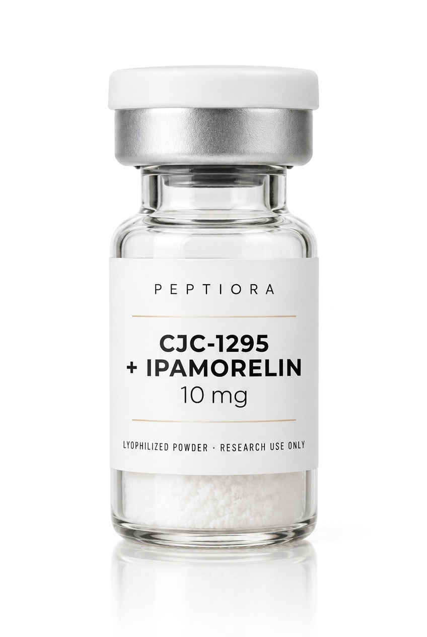 Peptiora Labs CJC-1295 (no DAC) + Ipamorelin 10 mg research vial